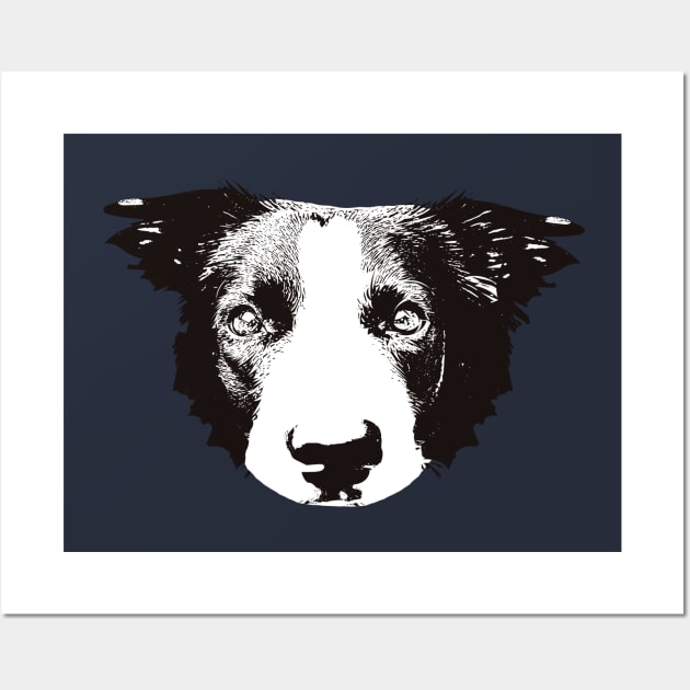 Border Collie - Border Collie Christmas Gifts Wall Art by DoggyStyles